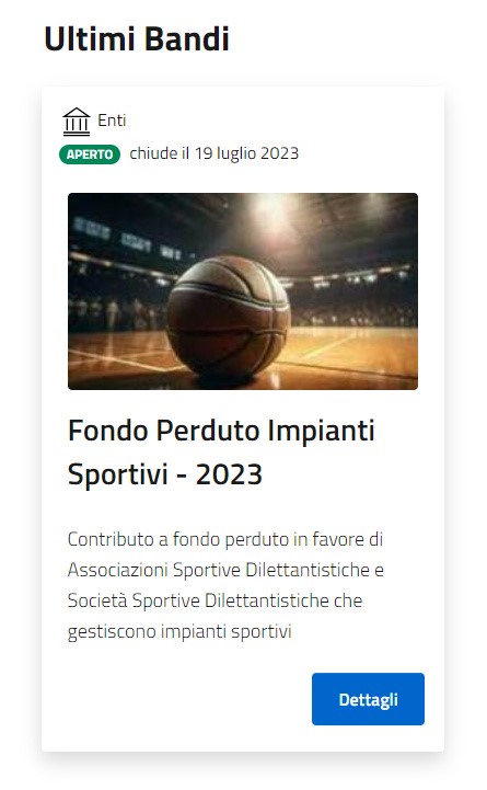 Bando associazioni sportive